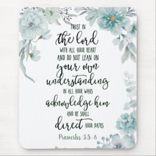 Trust in the Lord floral Mouse Mat