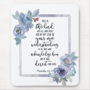 Trust in the Lord floral Mouse Mat