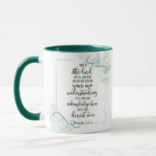 Trust in the Lord floral   Mug