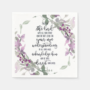 Trust in the Lord floral  Napkin