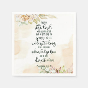 Trust in the Lord floral   Napkin