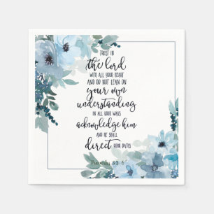 Trust in the Lord floral Napkin