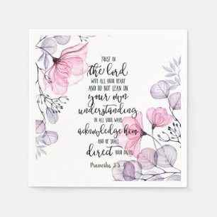 Trust in the Lord floral   Napkin