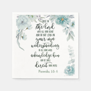 Trust in the Lord floral   Napkin