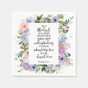 Trust in the Lord floral   Napkin