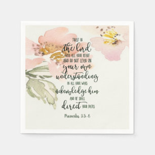 Trust in the Lord floral   Napkin