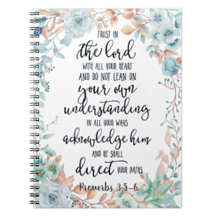 Trust in the Lord floral Notebook