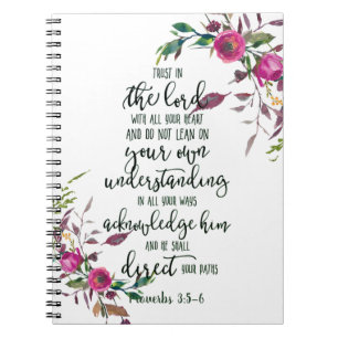 Trust in the Lord floral Notebook