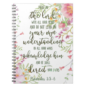 Trust in the Lord floral Notebook