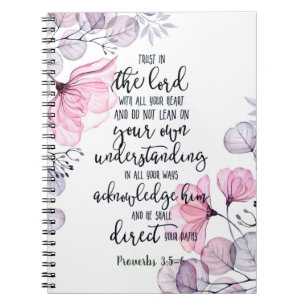 Trust in the Lord floral Notebook