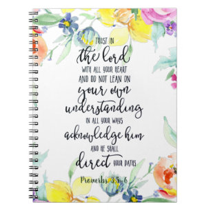 Trust in the Lord floral Notebook