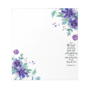 Trust in the Lord floral   Notepad