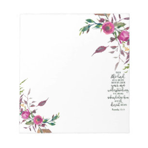 Trust in the Lord floral Notepad