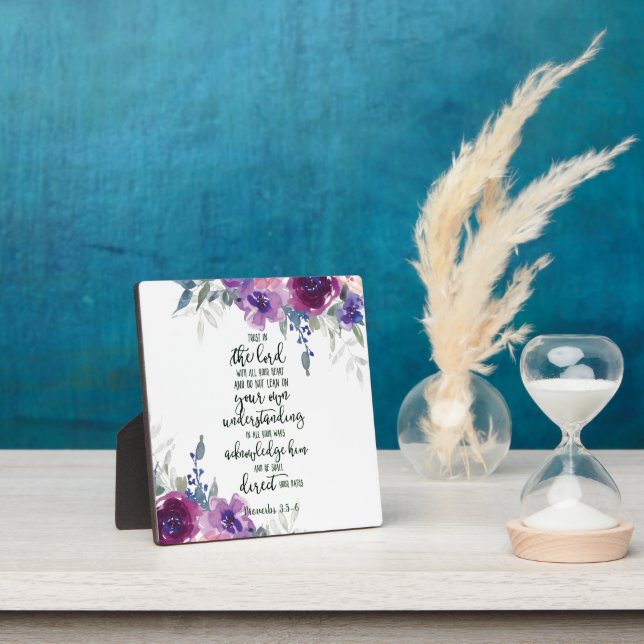 Trust in the Lord floral   Plaque (Insitu)