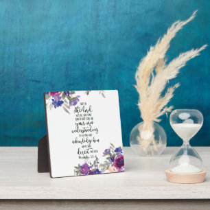 Trust in the Lord floral Plaque