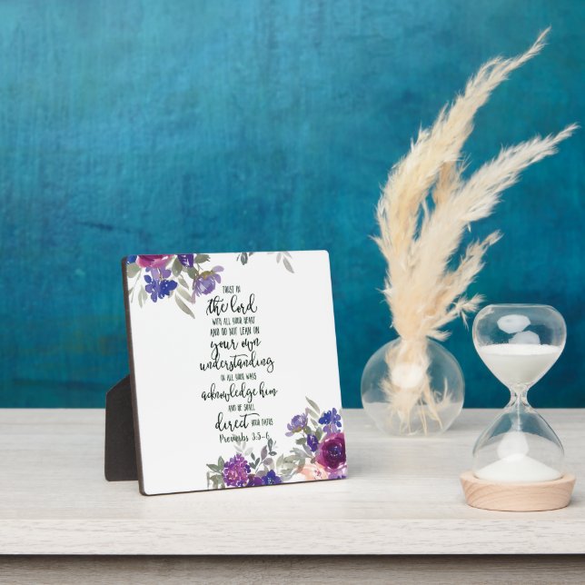 Trust in the Lord floral   Plaque (Insitu)