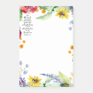 Trust in the Lord floral Post-it Notes