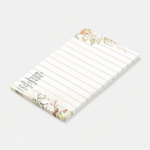 Trust in the Lord floral    Post-it Notes