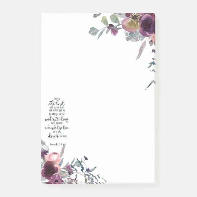 Trust in the Lord floral   Post-it Notes (Front)