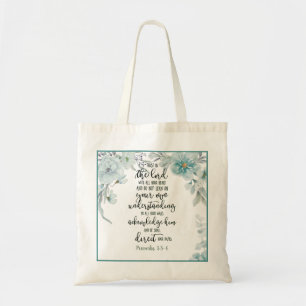Trust in the Lord floral   Tote Bag