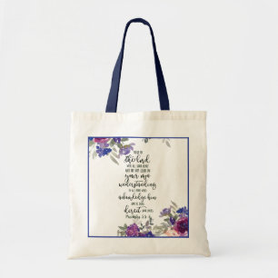 Trust in the Lord floral Tote Bag