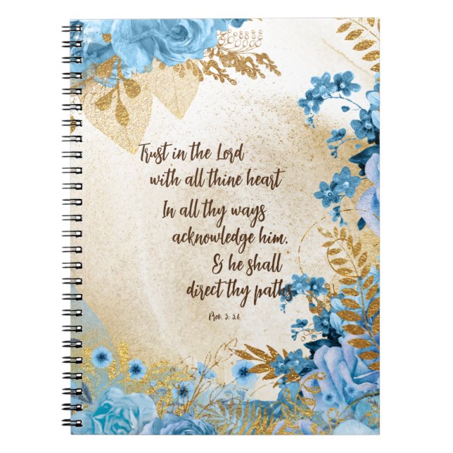 Trust in the Lord KJV Bible Verse Notebook (Front)