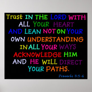 Trust In The Lord Poster Bible Church Verse