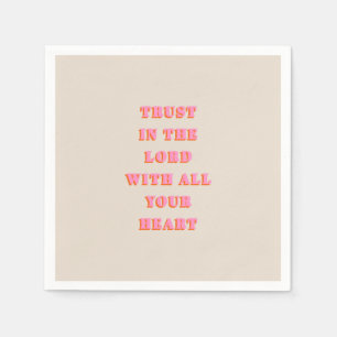 Trust In The Lord Proverbs 3:5-6 Bible Verse Quote Napkin