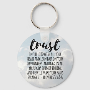 Trust in the Lord Proverbs 3:5-6 Key Ring