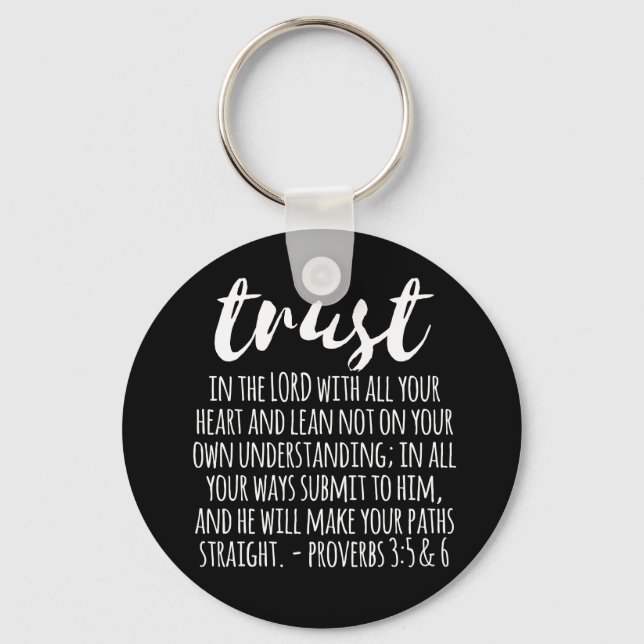 Trust in the Lord Proverbs 3:5-6 Key Ring (Front)