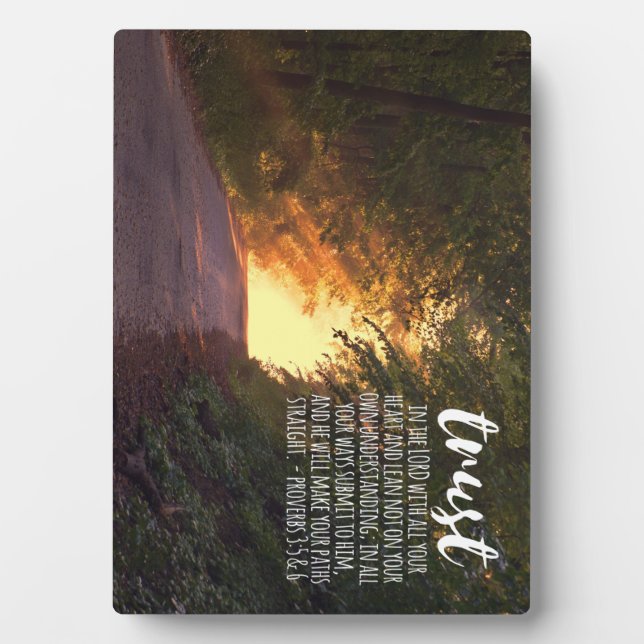 Trust in the Lord Proverbs 3:5-6 Plaque (Front)