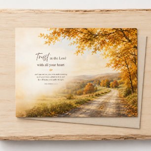 Trust in the Lord Proverbs 3:5-6 Scripture Card