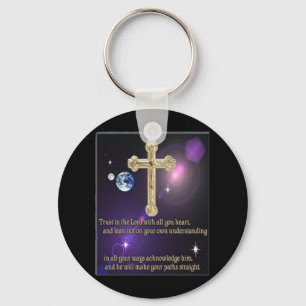Trust in the Lord proverbs 3:5 gifts Key Ring