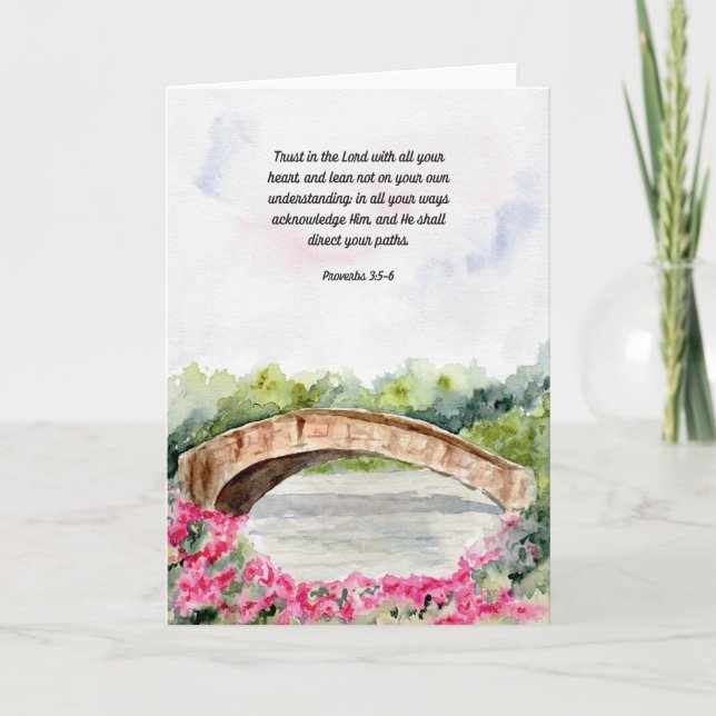 Trust in the Lord Proverbs Bible Verse Card (Front)