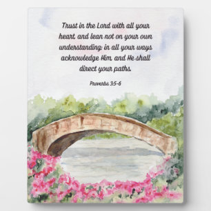 Trust in the Lord Proverbs Bible Verse Sign 8x10 Plaque