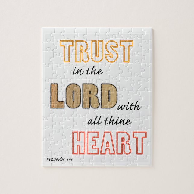 trust in the Lord proverbs scripture Jigsaw Puzzle (Vertical)
