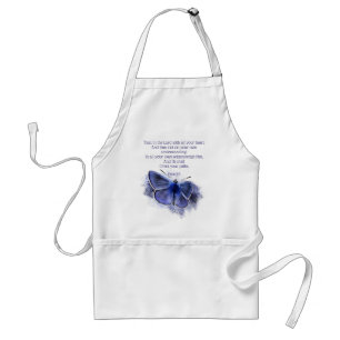 Trust in the Lord Scripture Blue Butterfly Standard Apron