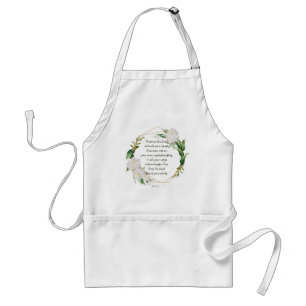 Trust in the Lord Scripture Flower Wreath Standard Apron