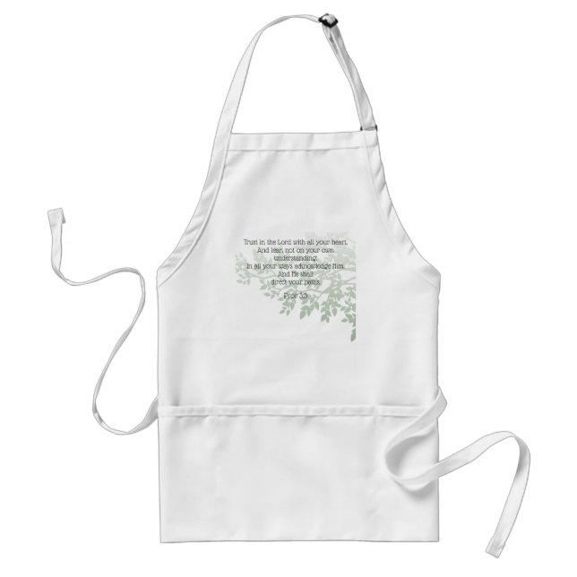Trust in the Lord Scripture Tree  Leaves art Standard Apron (Front)