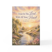 Trust In The Lord Watercolor Scripture Card