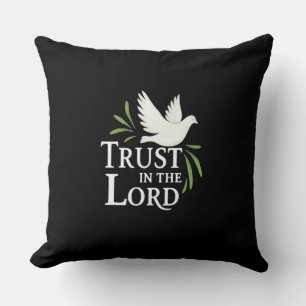 Trust in the Lord White Dove Christian Flat Cards Cushion