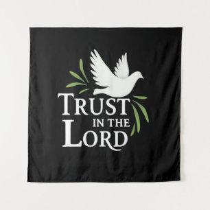 Trust in the Lord White Dove Christian Flat Cards Tapestry