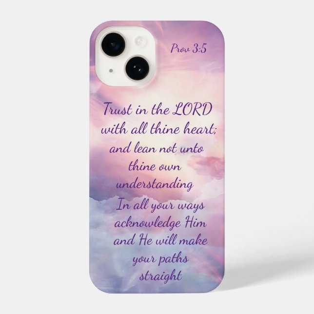 Trust in the LORD with all thine heart; and lean   iPhone Case (Back)