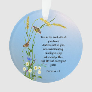 Trust in the Lord with all your heart Bible Verse  Ornament