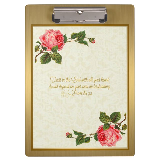 Trust in the Lord with all your Heart Clipboard (Front)