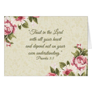 Trust in the Lord with all your Heart Pink Roses