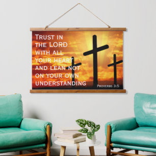 Trust in the LORD with all your heart Proverbs 3:5 Hanging Tapestry