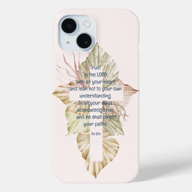 Trust in the Lord with all Your Heart Scripture Case-Mate iPhone Case (Back)