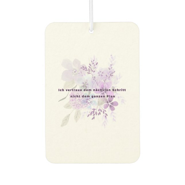 Trust in the next step car air freshener (Front)