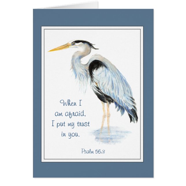 Trust in YOu Bible Inspirational Quote Heron (Front)
